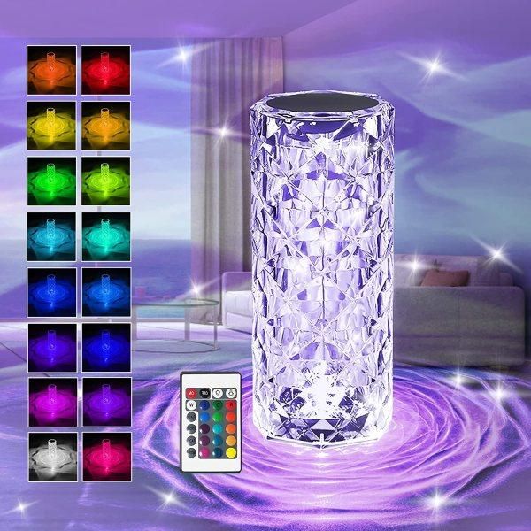 چراغ شارژی رومیزی با طراحی کریستال|چراغ خواب و آباژور|مشهد, سناباد|دیوار