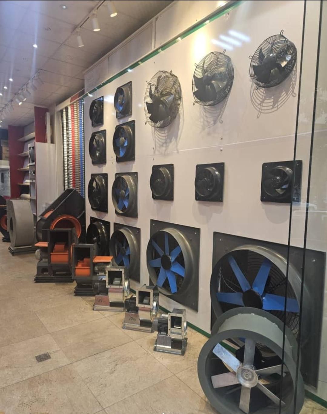 هواکش بادی وهواکش صنعتی وسانتریفیوژ|پنکه و تصفیهکنندهٔ هوا|تبریز, |دیوار