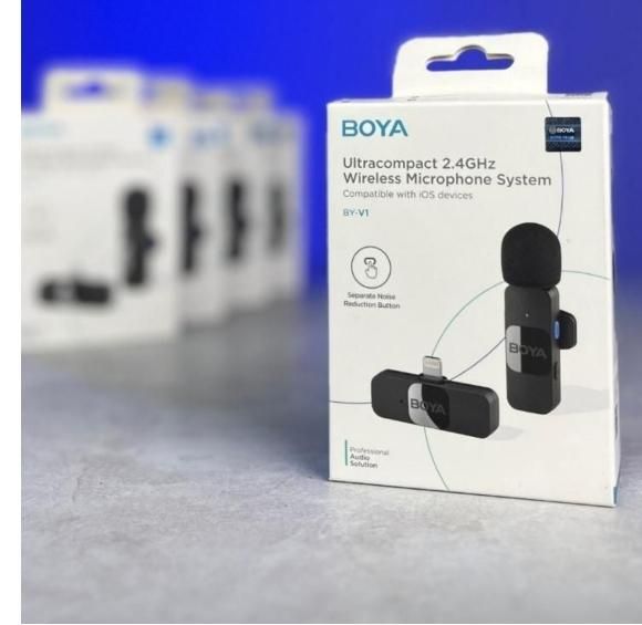 میکروفون بیسیم یقه ای بویا boya v1 رینگ لایت|دوربین عکاسی و فیلم‌برداری|مشهد, وکیل‌آباد|دیوار