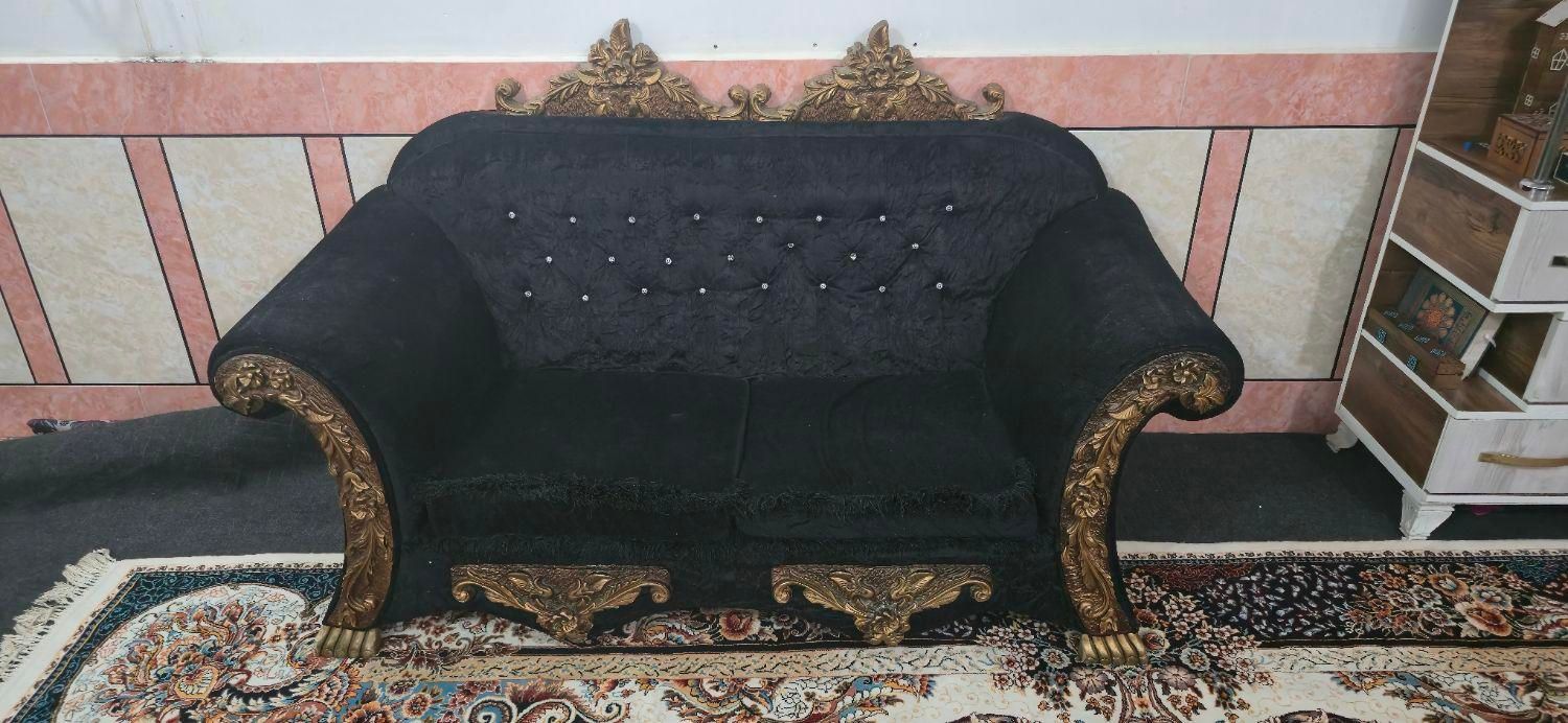 مبل 7 نفره سلطنتی با بر مبنای چوب نه فایبرگلاس|مبلمان خانگی و میز عسلی|دزفول, |دیوار