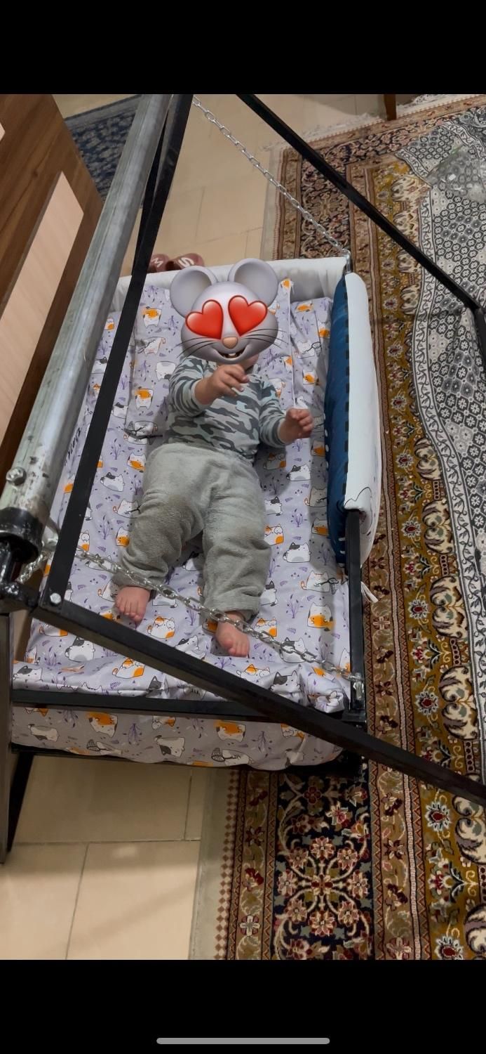 گهواره نانو فلزی نوزادی تا بزرگ سالی|تخت و صندلی بچه|مشکین‌دشت, |دیوار