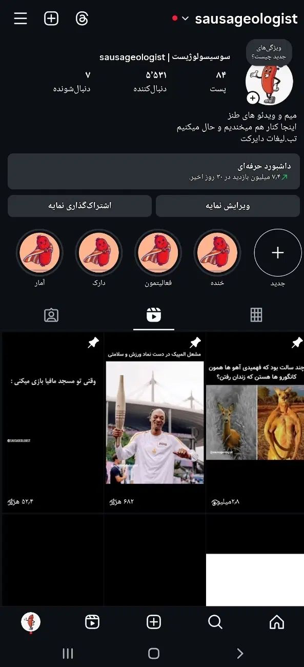 پیج با چندین پست میلیونی و داشبورد میلیونی|حراج|تهران, اقدسیه|دیوار