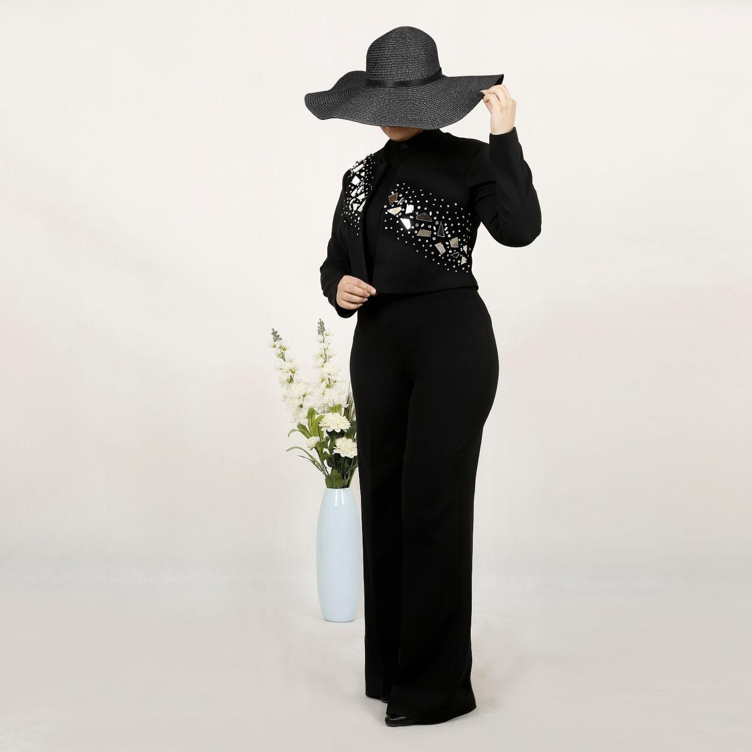 کت کراپ های مشکی مجلسی جواهردوزی شده|لباس|مشهد, عامل|دیوار