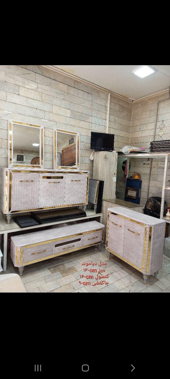 کنسول وآینه میزال ای دی *مدل حصیری *|میز تلویزیون|کرج, خرمدشت|دیوار
