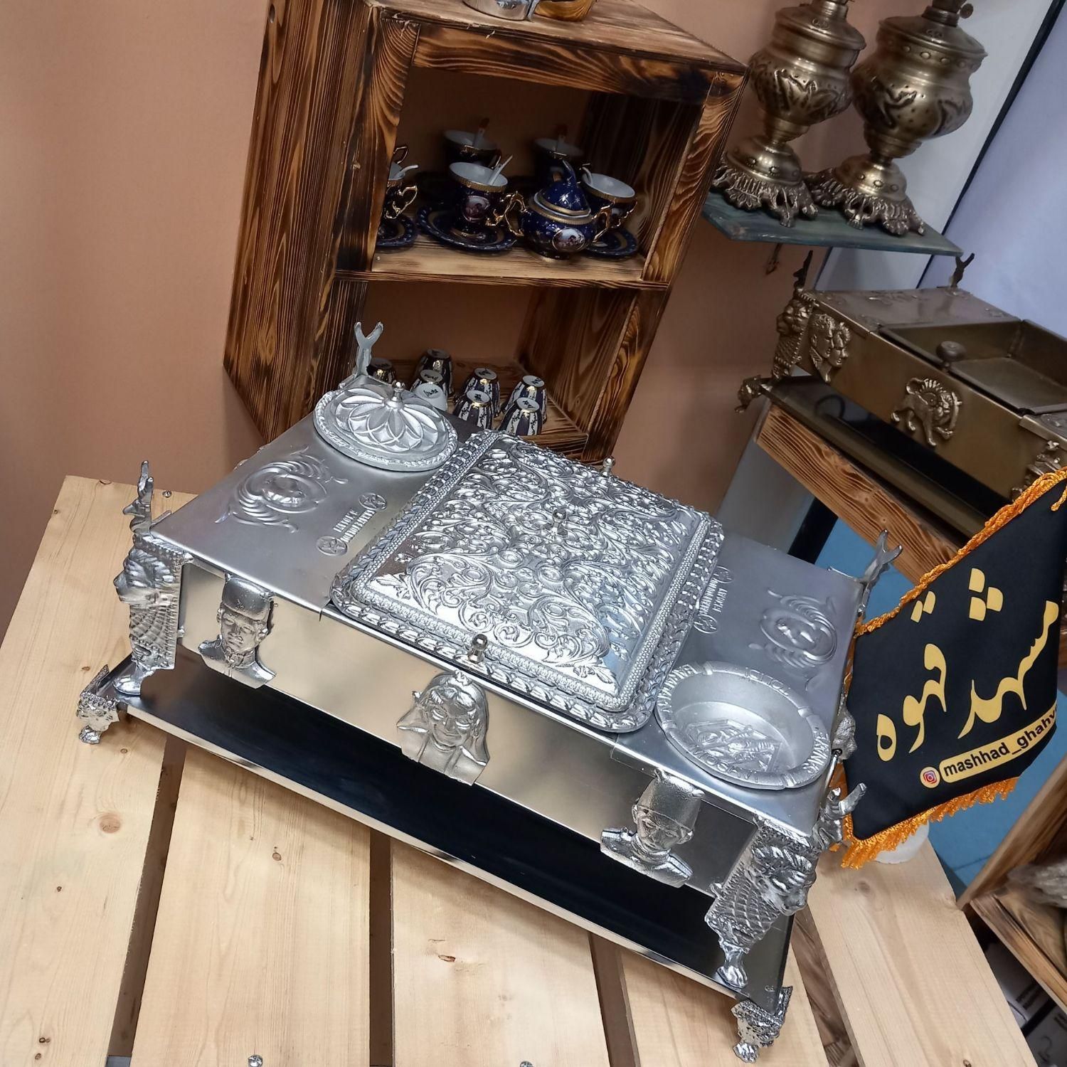 منقل آنتیک پنج کاره ذغالی برقی جهت دله عربی|کلکسیون اشیاء عتیقه|آبادان, |دیوار