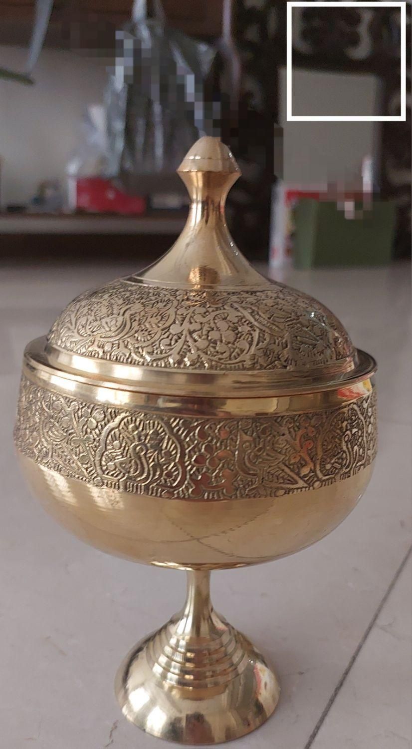 قندان برنجی هندی پایه دار|صنایع دستی و سایر لوازم تزئینی|تهران, سازمان برنامه جنوبی|دیوار