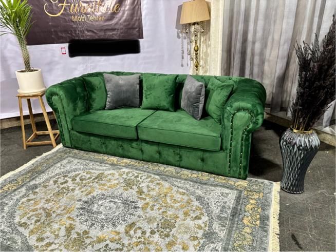 مبل چستر فیلد سبز|مبلمان خانگی و میز عسلی|تهران, یافت آباد جنوبی|دیوار