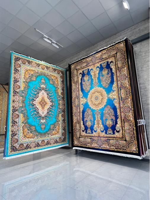 فرش مسیحا ۱۵۰۰شانه تراکم ۴۵۰۰ نقش یاقوت آبی|فرش|شیراز, شهرک سراج‎|دیوار