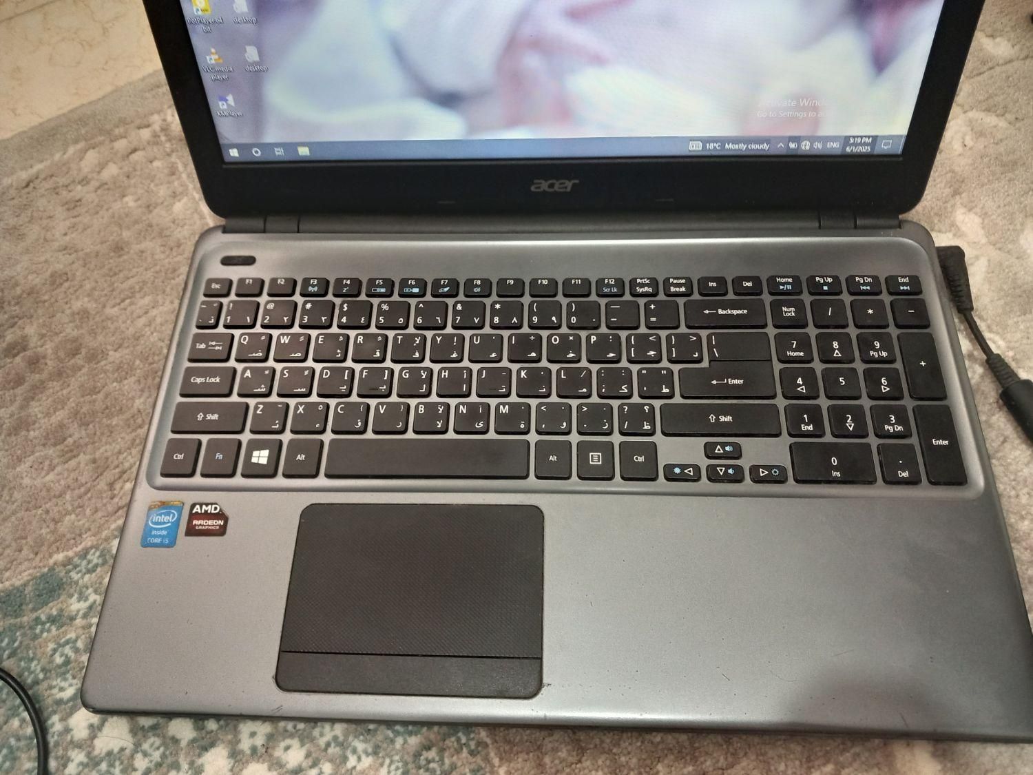 لب تاب acer core i 5 و حافظه ssd|رایانه همراه|لنگرود, |دیوار