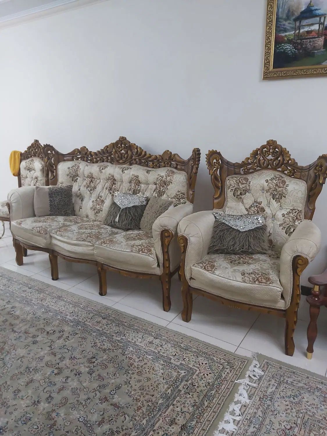 مبل استیل ۹ نفره سالم|مبلمان خانگی و میز عسلی|تهران, مهرآباد جنوبی|دیوار
