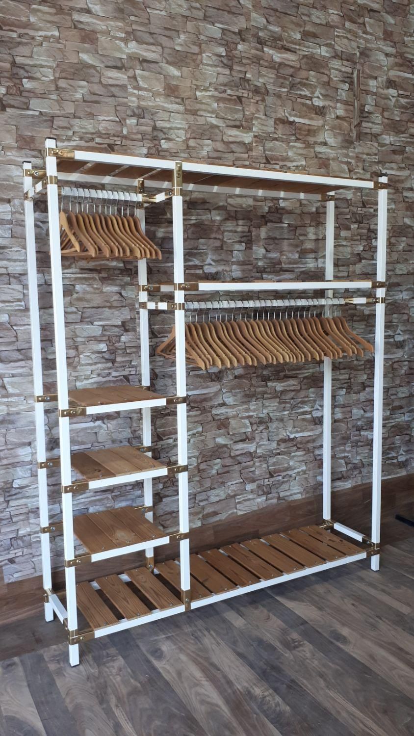 رگال لباس و آویز لباس مدل K216 رنگ کوره ای|جاکفشی، کمد، دراور|اسلام‌شهر, شهرک واوان|دیوار