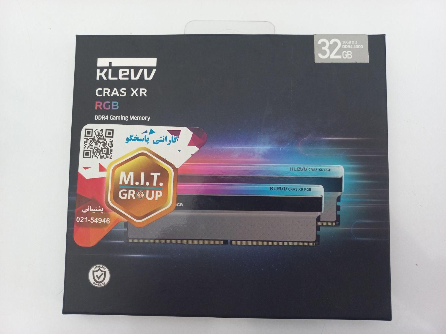 رم  klevv cras xr rgb ddr4 2×16/32 4000mt/s|قطعات و لوازم جانبی رایانه|میاندوآب, |دیوار