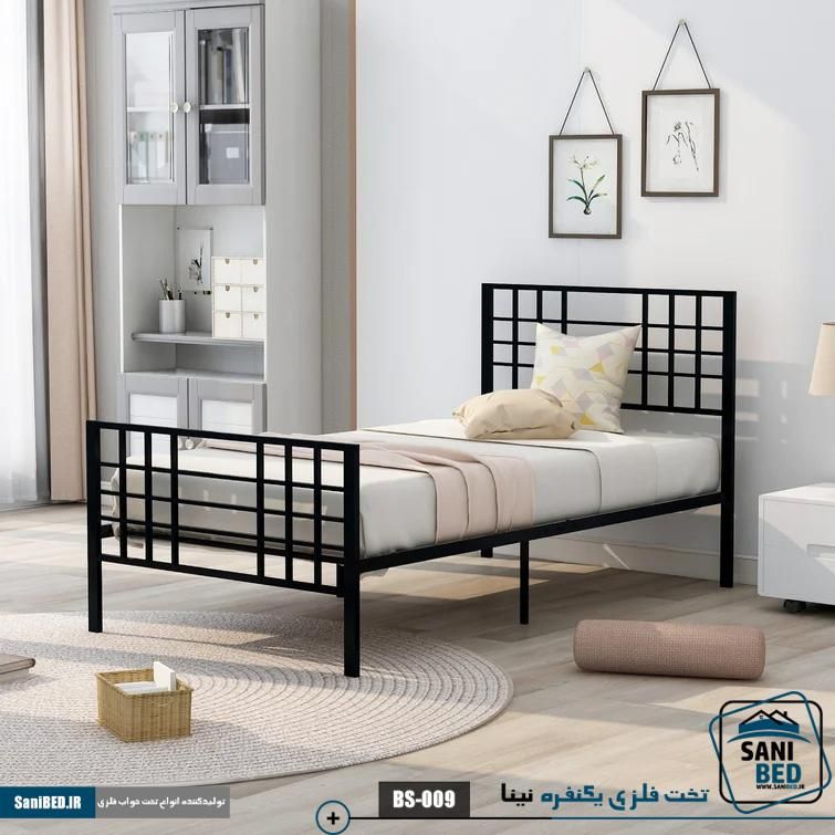تخت خواب یک نفره حصیری فلز(تختخواب ۱یکنفره )|تخت و سرویس خواب|مشهد, ایثارگران|دیوار