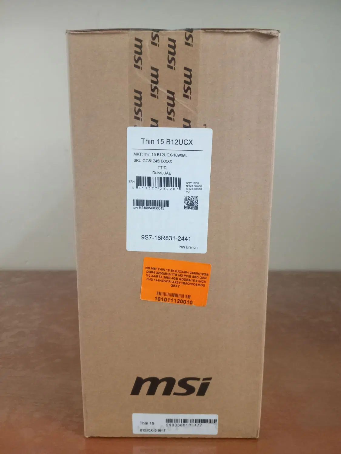 لپ‌تاپ گیمینگ MSI Thin 15 B12UCX|رایانه همراه|تهران, شهرک ولیعصر جنوبی|دیوار