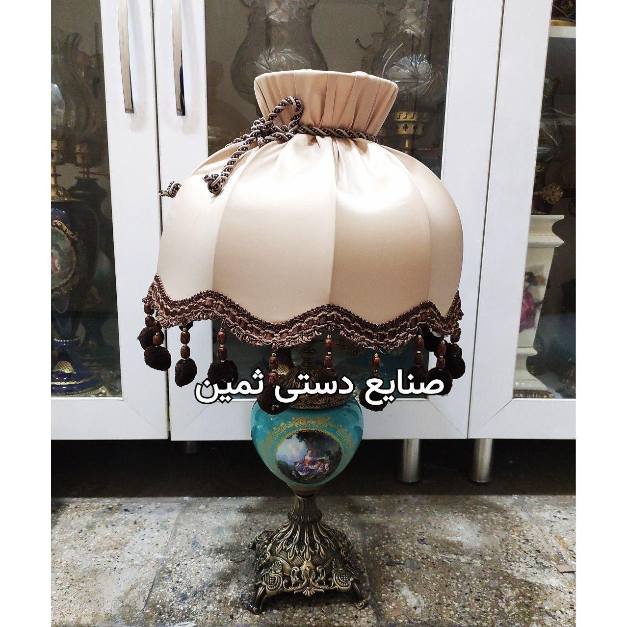 چراغ آباژور مدل ثمین چینی لامپابرنزی شمعدان سرامیک|چراغ خواب و آباژور|تهران, شوش|دیوار