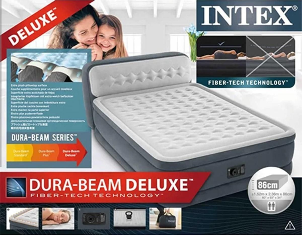 تخت تشک بادی بلند پمپ برقی دار اینتکس نوآکبند پلم|رختخواب، بالش، پتو|اصفهان, شاهزید|دیوار