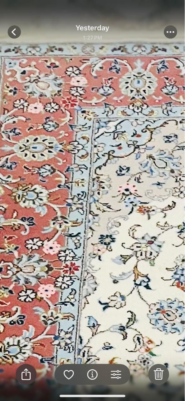 فرش دستباف کاشان ابعاد۲/۲۰ در۱/۵(کنار منزل باروکش)|فرش|اصفهان, خواجو|دیوار