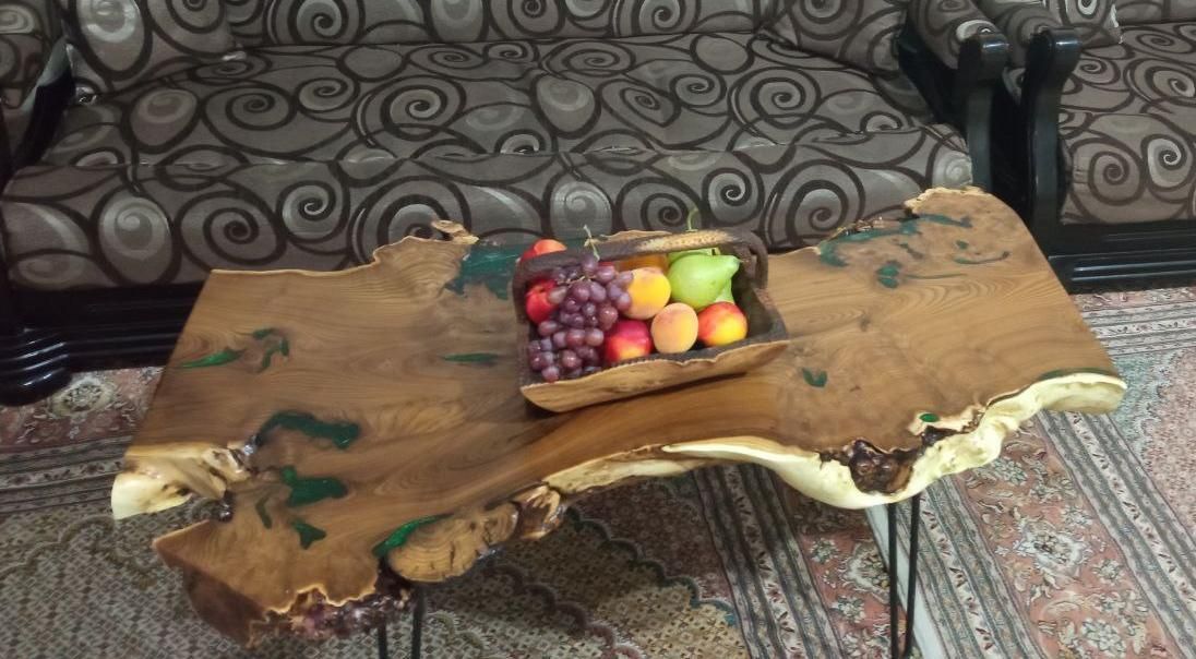 میز جلو مبلی چوب سنجد،گردو|مبلمان خانگی و میز عسلی|همدان, |دیوار