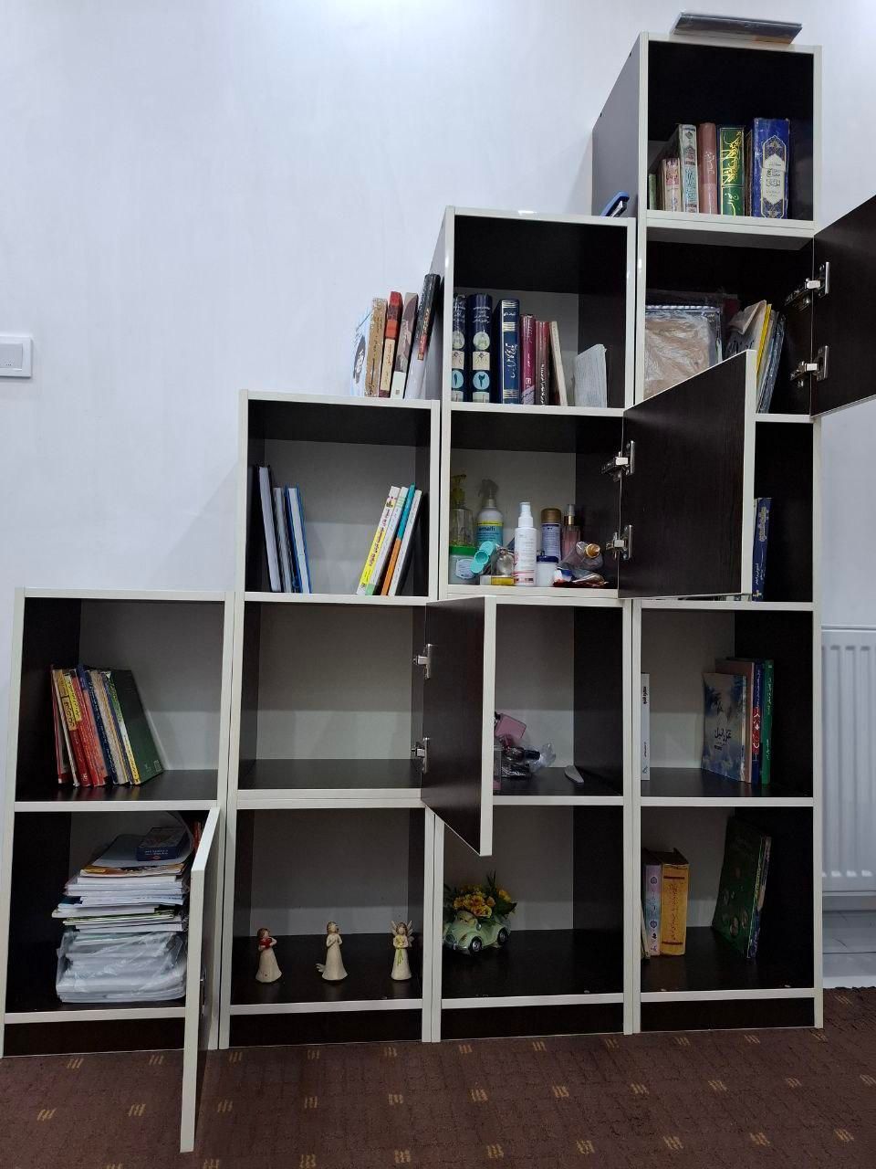 کتابخانه ۴تیکه مجزا از هم|کتابخانه، شلف، قفسه‌های دیواری|تهران, کیانشهر|دیوار