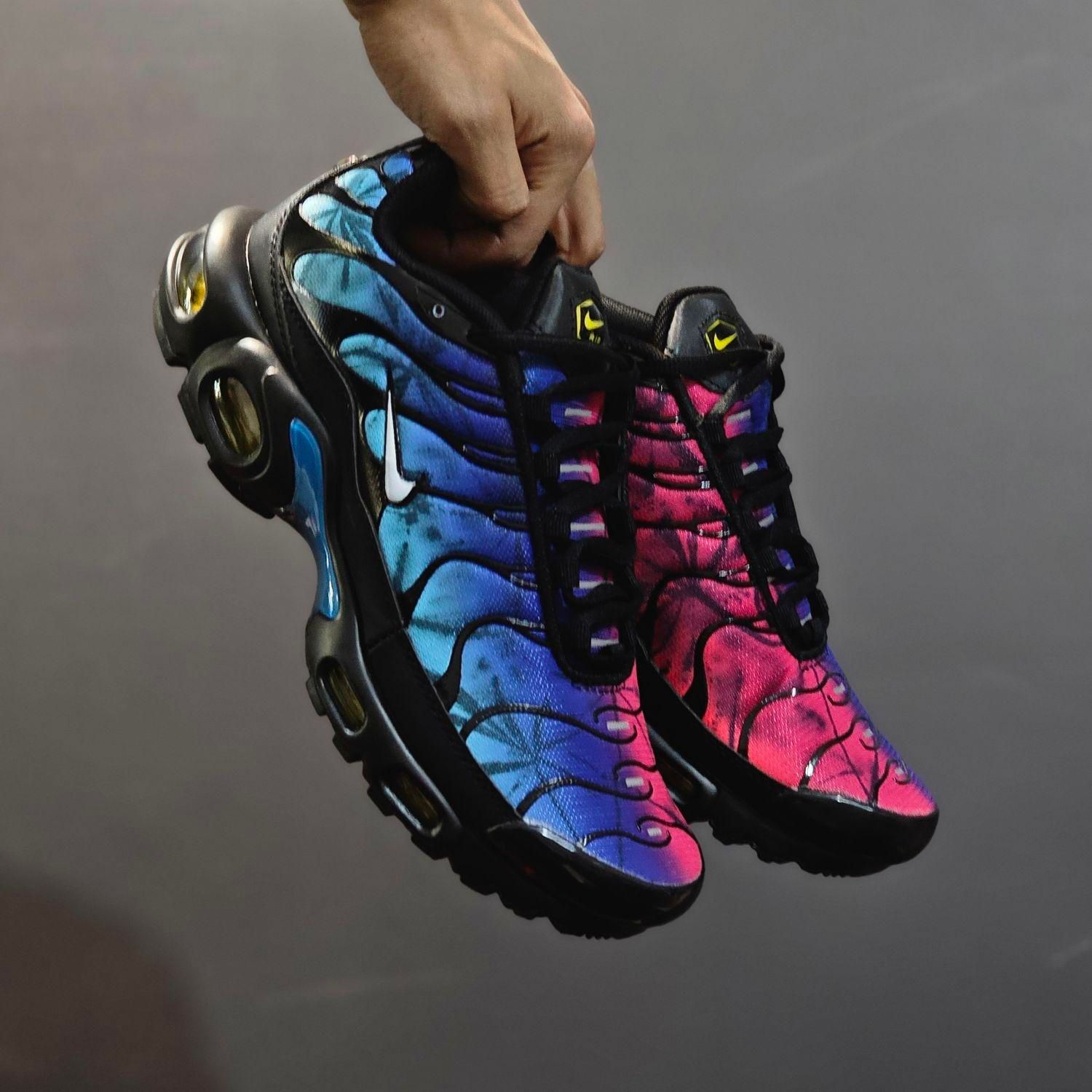 کتونی رنگیnike تی ان آبی گل‌بهی H|کیف، کفش، کمربند|تهران, پرستار|دیوار