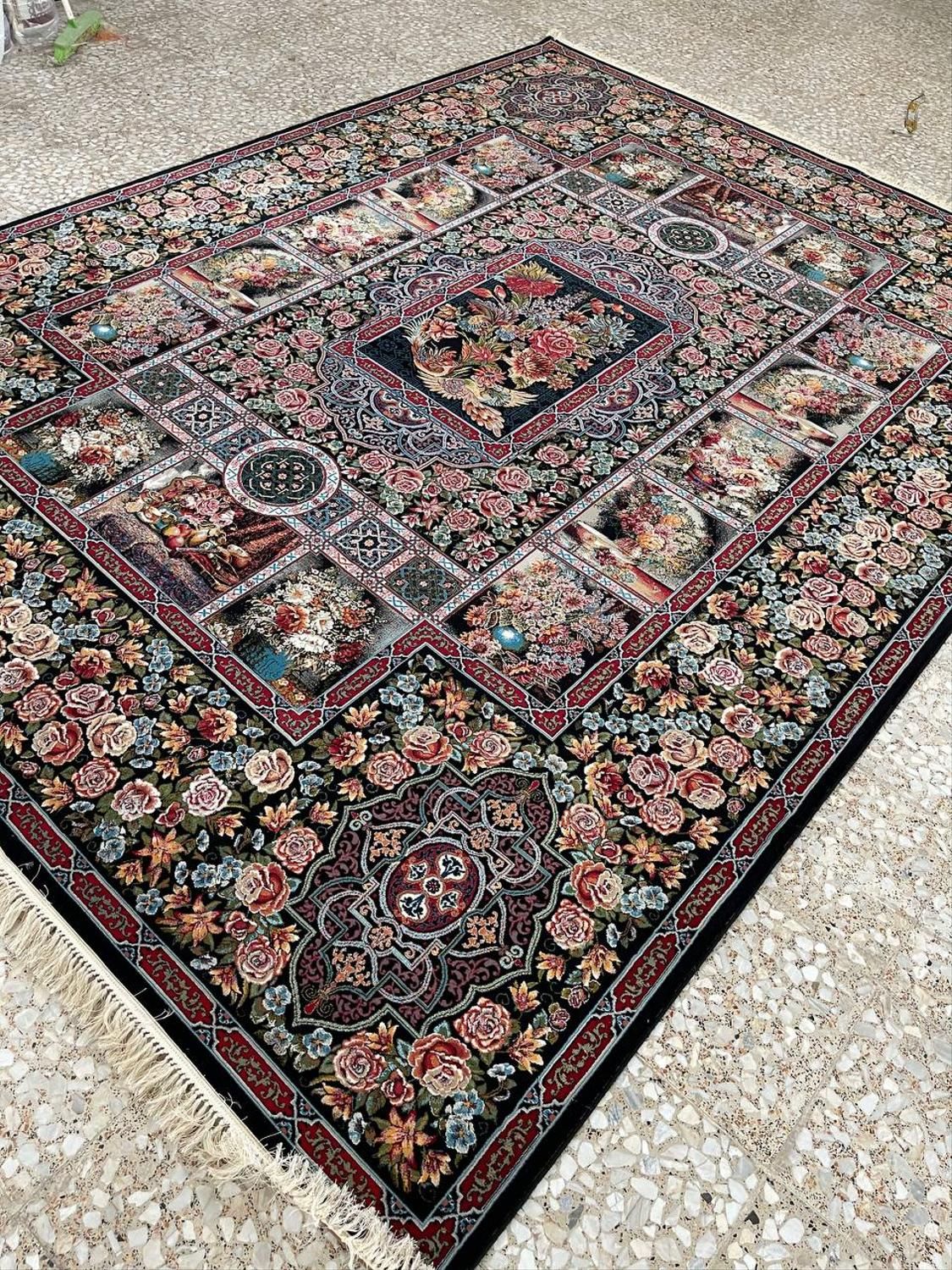 فرش ماشینی نو طرح دست بافت تمام نخ|فرش|تبریز, |دیوار