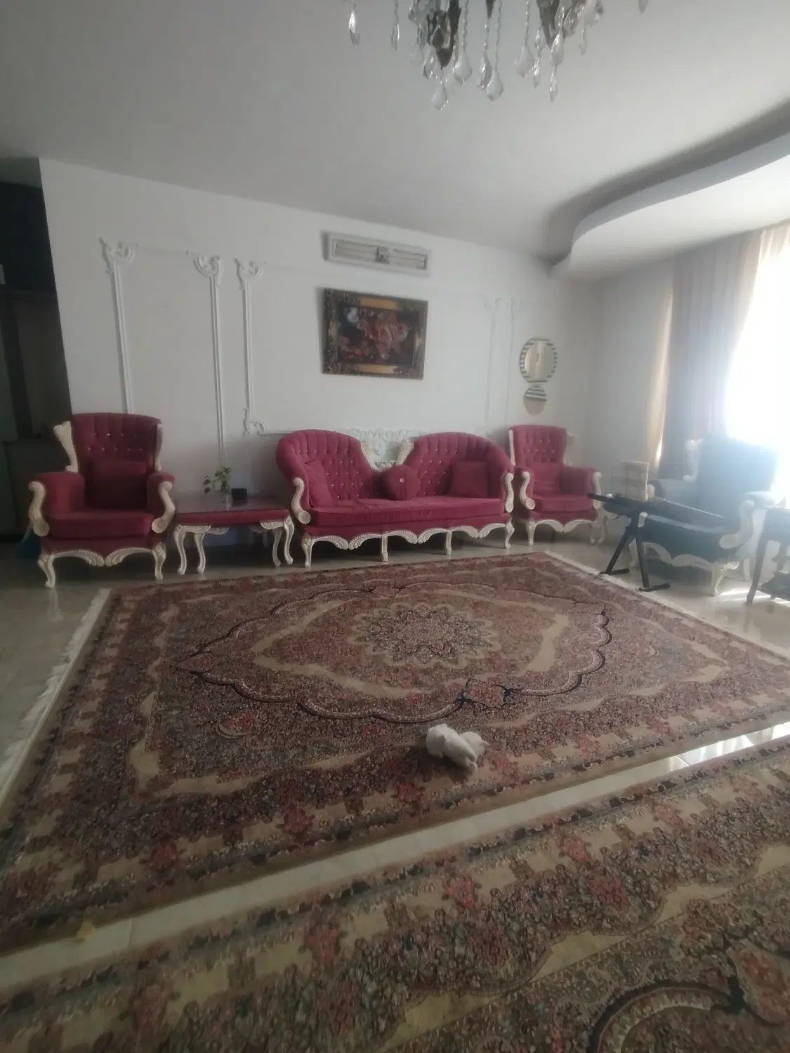 مبل کارکرده تمیز دو دست نیم ست|مبلمان خانگی و میز عسلی|مشهد, جاهد شهر|دیوار