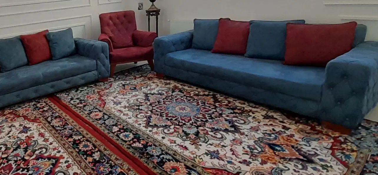 مبل راحتی چستر  ۸ نفره  و  ناهار خوری ۶ نفره|مبلمان خانگی و میز عسلی|اهر, |دیوار