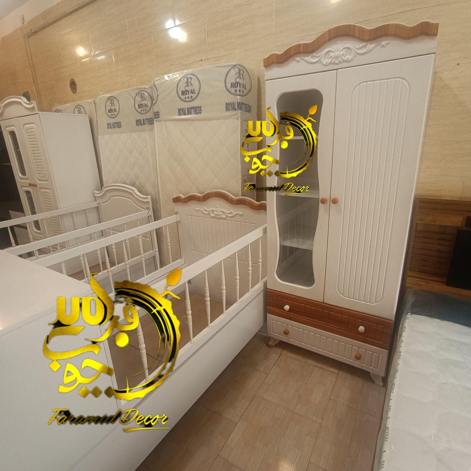 سرویس تخت سیسمونی جدید با اجرای *سفارشی**|تخت و سرویس خواب|رشت, استقامت ۲|دیوار