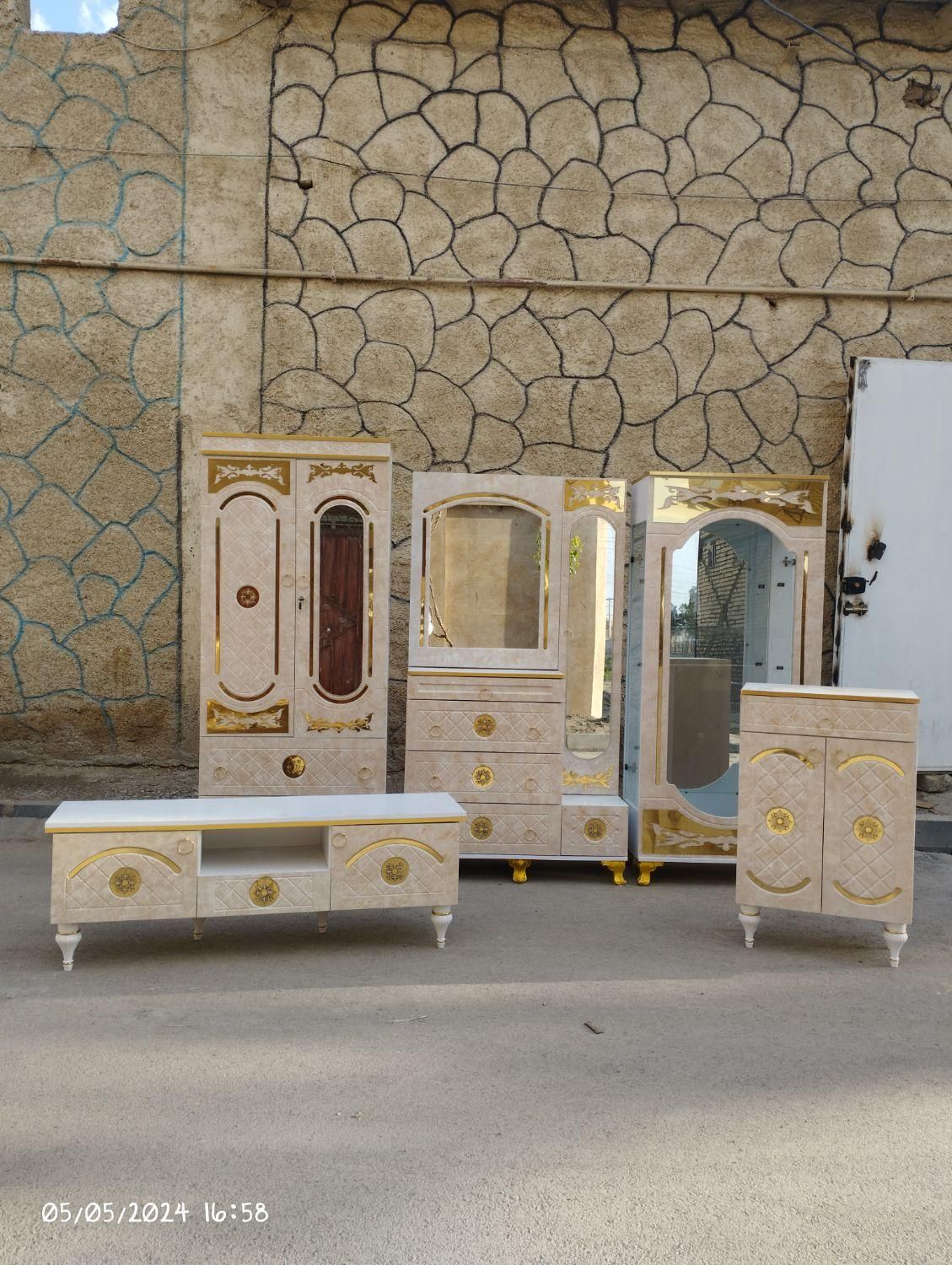 سرویس چوب ، سرویس عروس ، سرویس خواب ، ست کامل|تخت و سرویس خواب|مشهد, خواجه ربیع|دیوار