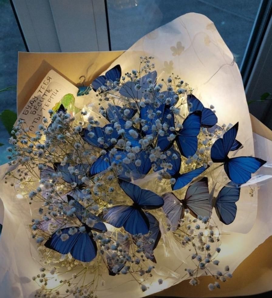 دسته گل ربانی و جاودان و پروانه چراغدار|گل مصنوعی|مشهد, طلاب|دیوار