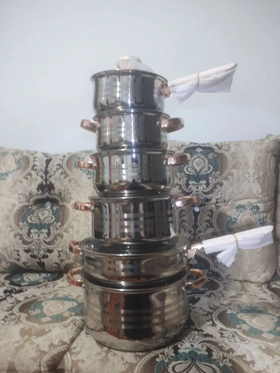 قابلمه و سرویس ۱۲ پارچ استیل|ظروف پخت‌وپز|تبریز, |دیوار