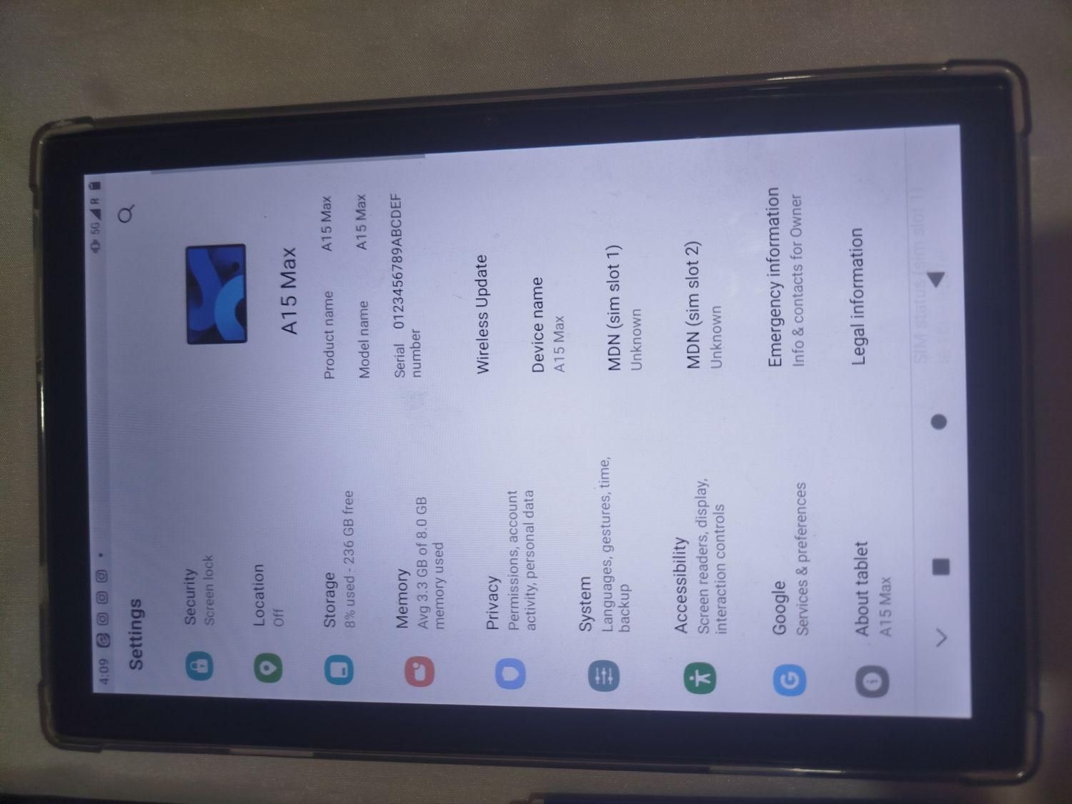 تبلت A15 XPrime|تبلت|شاهرود, |دیوار
