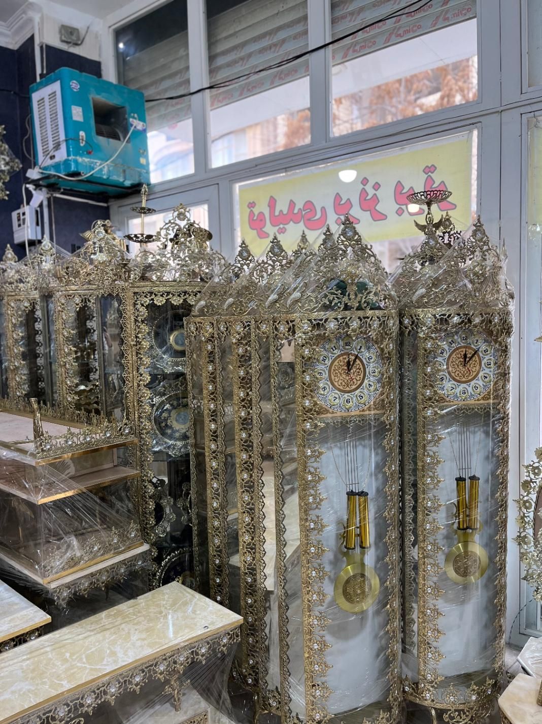 ست ساعت ایستاده برنز و بوفه برنز اصل مدل خم (برتر)|ساعت دیواری و تزئینی|کرمانشاه, |دیوار