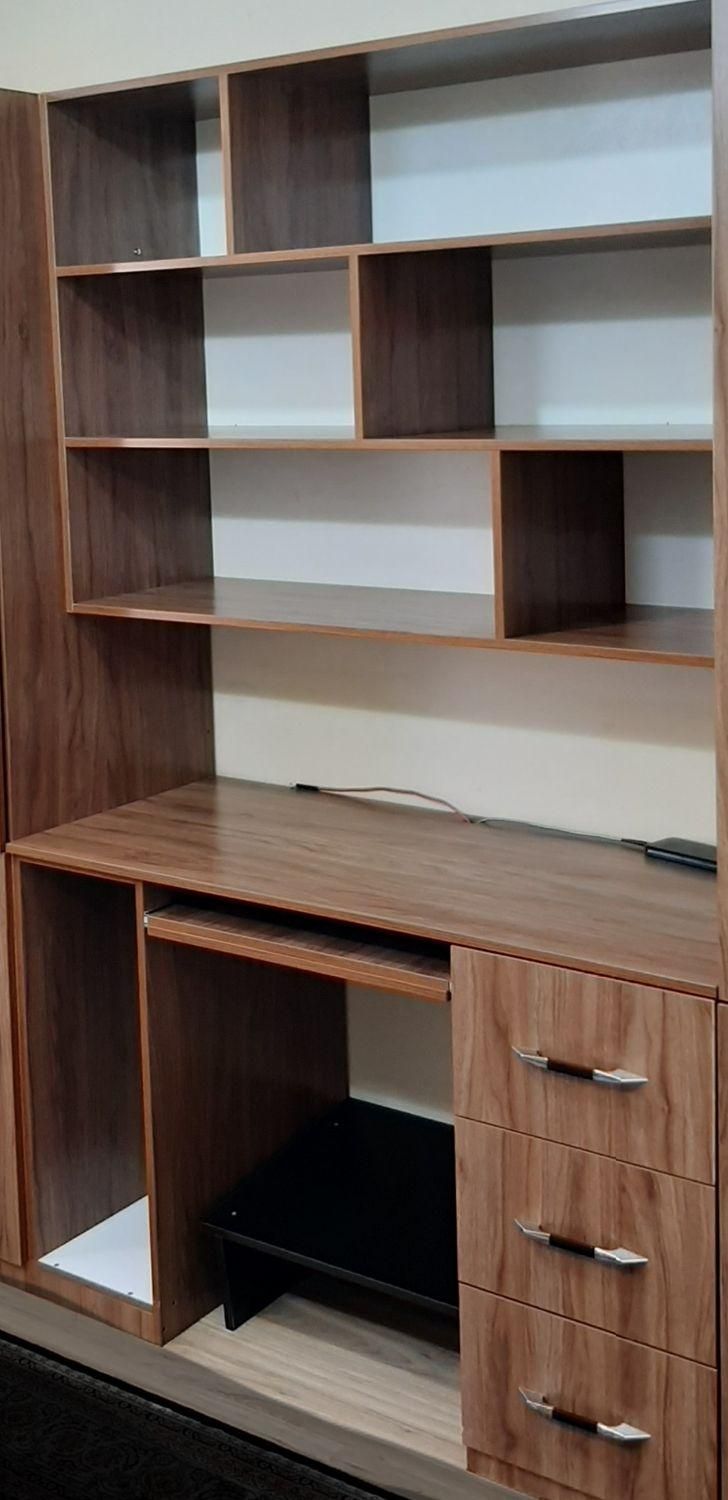 کتابخانه چوب ام دی اف|کتابخانه، شلف، قفسه‌های دیواری|تهران, مهرآباد جنوبی|دیوار