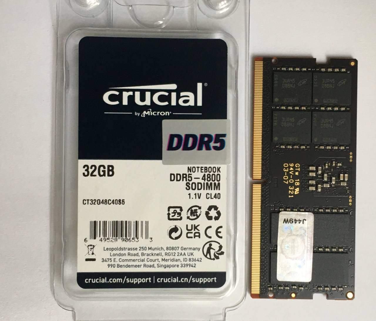 رم کروشیال لپ تاپ RAM CRUCIAL DDR5 4800MHZ 32GB|قطعات و لوازم جانبی رایانه|تهران, تهران‌نو|دیوار