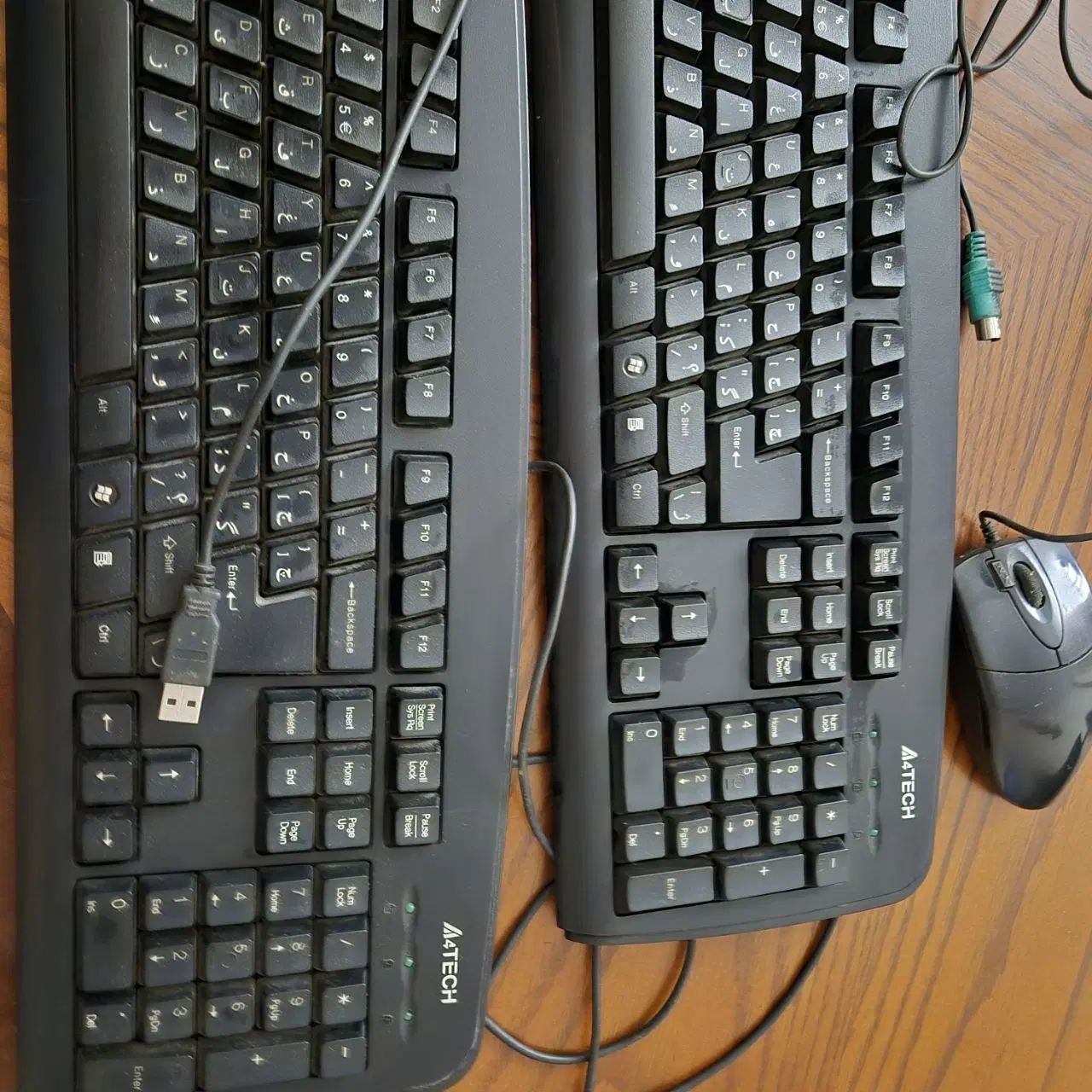 دو عدد کیبورد 4Tech مشکی، موس جنیوس ps/2|قطعات و لوازم جانبی رایانه|تهران, مهران (سیدخندان)|دیوار