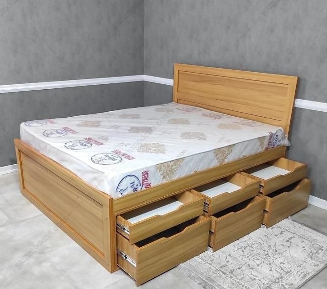 تخت خواب دونفره مدل درسا 6 کشو|تخت و سرویس خواب|همدان, |دیوار