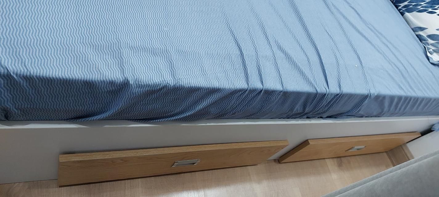 تخت خواب MDFدو کشاب و کمدکنار تخت و تشک زنیت ترک|تشک تختخواب|بندر ماهشهر, |دیوار