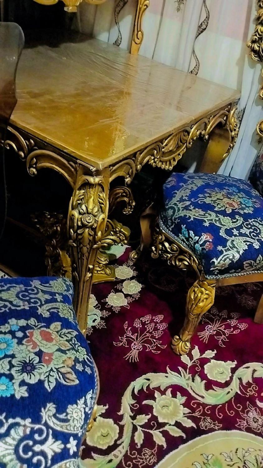 میز غذا خوری سلطنتی۴نفره|میز و صندلی غذاخوری|نسیم‌شهر, |دیوار