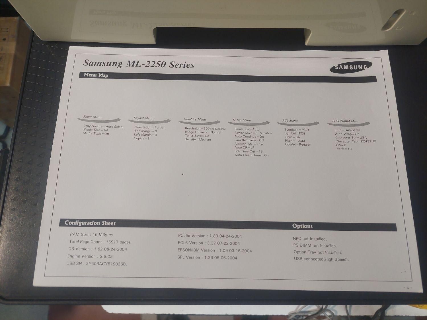 پرینتر تک کاره سامسونگ samsung ML2250|پرینتر، اسکنر، کپی، فکس|تهران, جی|دیوار