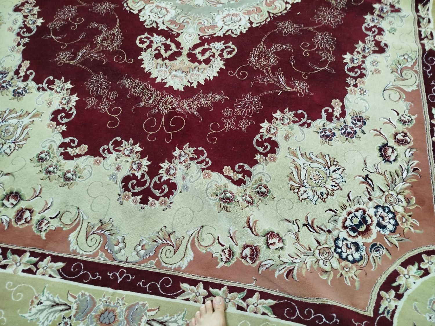 فرش ۱۲یک عدد کارکرده ولی سالم جنس نخ|فرش|زنجان, |دیوار