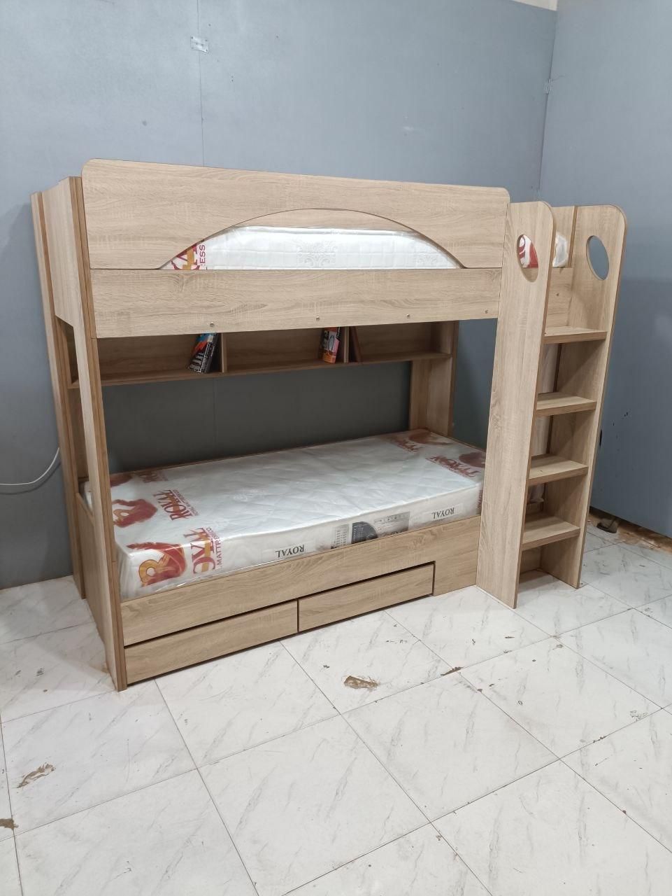 تخت دوطبقه زیبا مدل D-044|تخت و سرویس خواب|رشت, جانبازان|دیوار