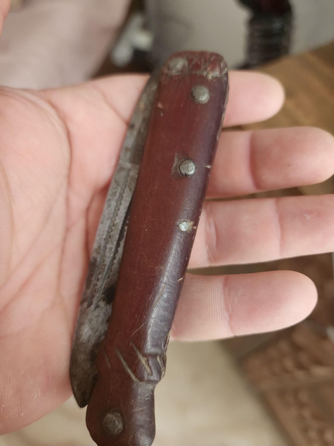 کارد یا چاقو تاشو عتیقه قدمت قاجار|کلکسیون اشیاء عتیقه|تهران, نارمک جنوبی|دیوار