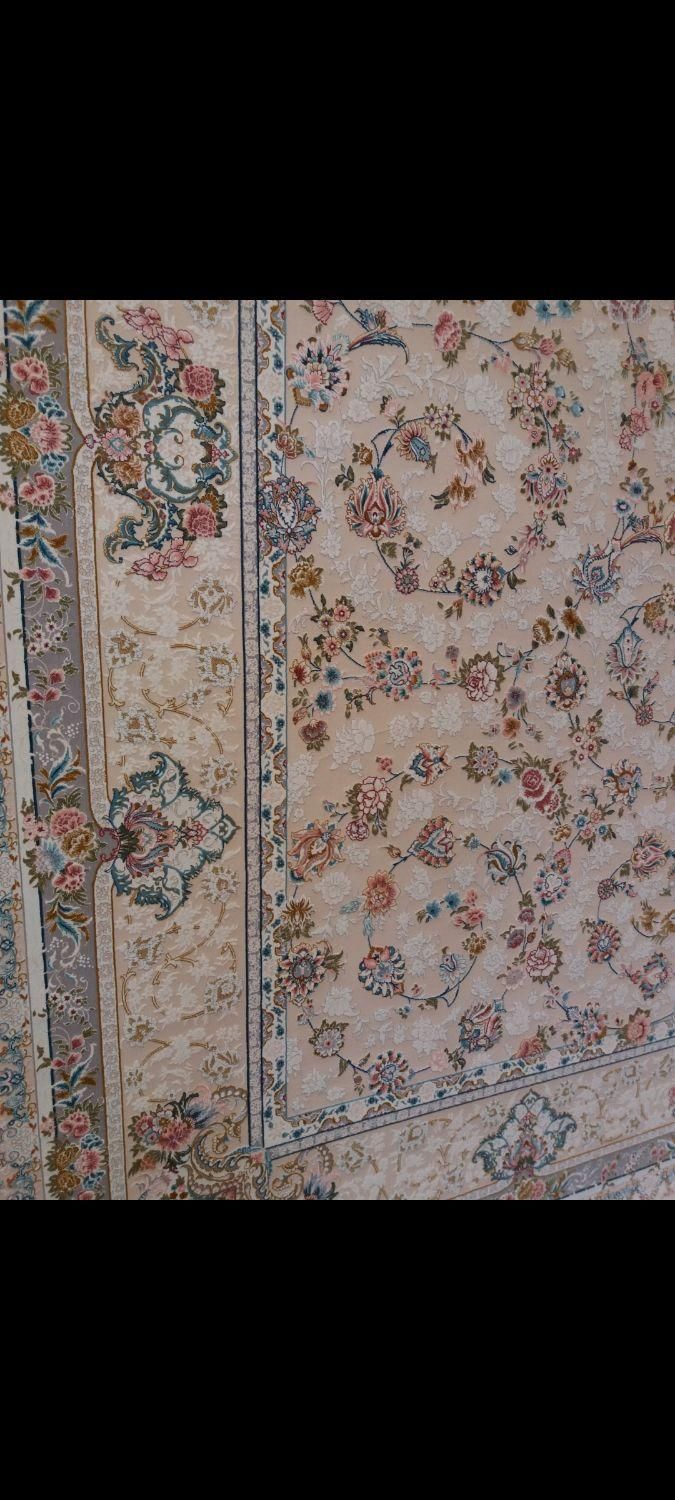 فرش ۱۲ متری گل برجسته زمینه روشن ( پنککی)|فرش|ری, دولتآباد|دیوار