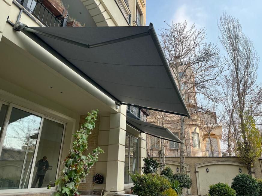 سایبان بازویی فروشگاه و مغازه ریموت دار تبلیغاتی|فروشگاه و مغازه|کرج, باغستان|دیوار