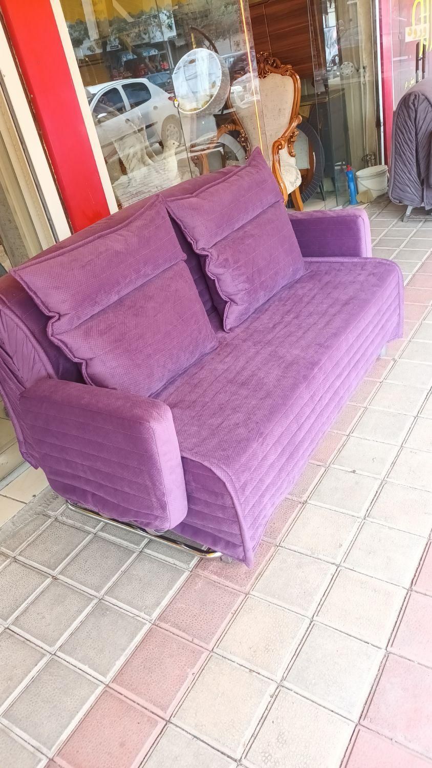 مبل تخت خواب شو  استیل تیتانیوم|مبلمان خانگی و میز عسلی|رشت, رودبارتان|دیوار