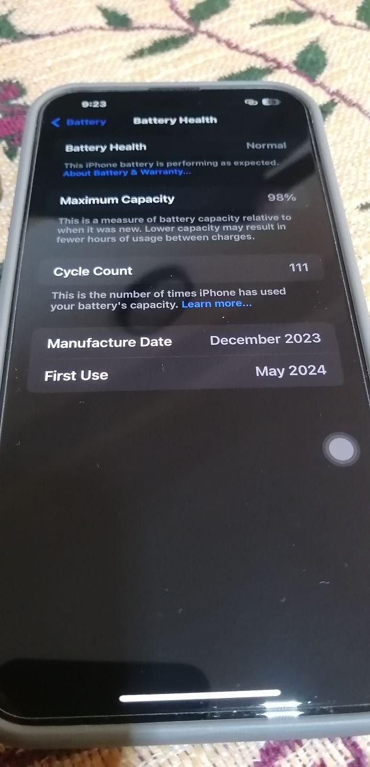 اپل iPhone 15 Pro Max با حافظهٔ ۲۵۶ گیگابایت|موبایل|بندرعباس, |دیوار