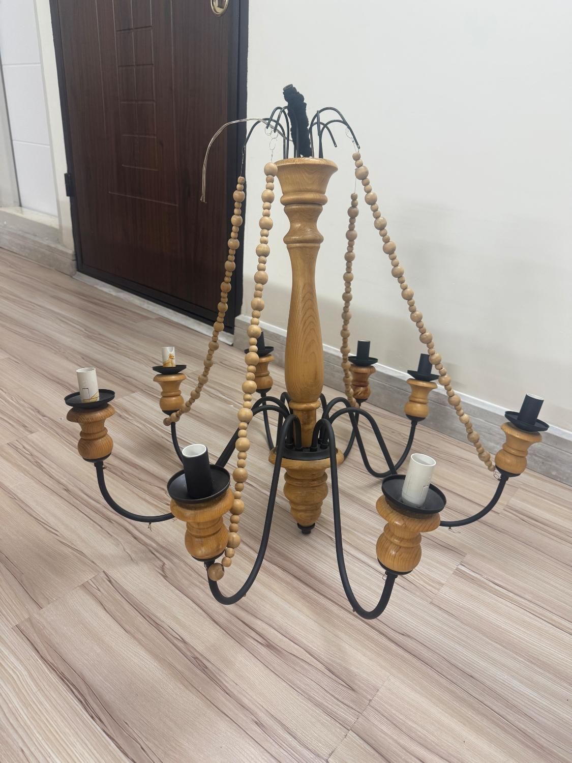 لوستر چوبی|لوستر و چراغ آویز|تهران, اتابک|دیوار