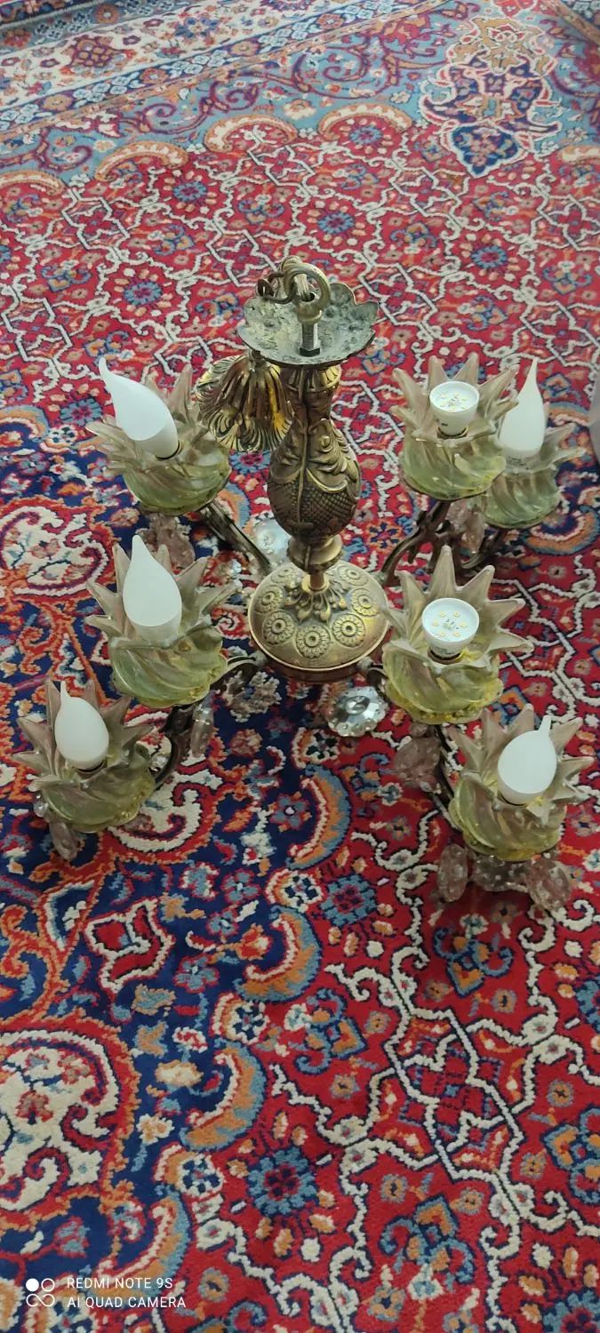 لوسترچهارشاخه همراه بالاله|لوستر و چراغ آویز|تبریز, |دیوار