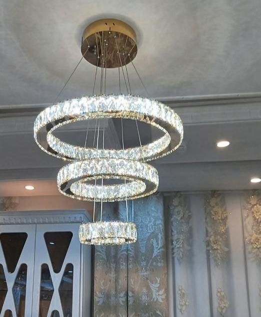 لوستر کریستالی مدرن|لوستر و چراغ آویز|رشت, معلم|دیوار